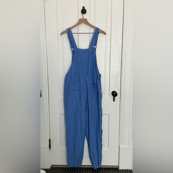 NotPerfectLinen Everest overalls in cornflower blue - Picture 2 of 4